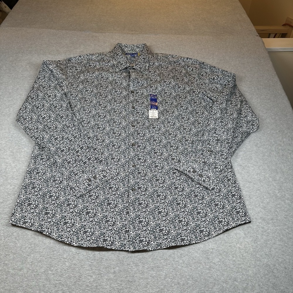 Apt. 9 Black and White Micro-Print Dress Shirt
